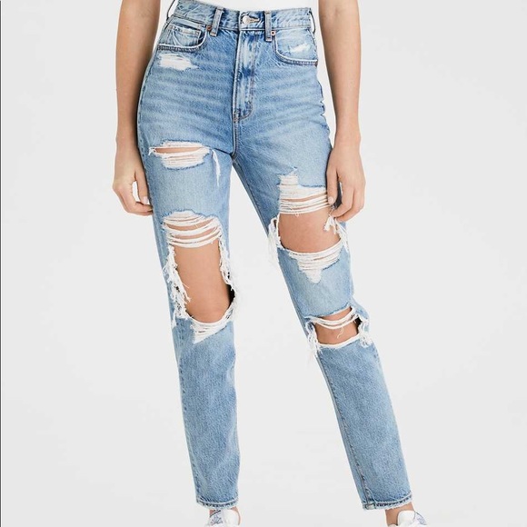 American Eagle Outfitters Denim - AE highest waist destroyed mom jean